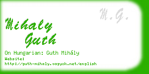mihaly guth business card