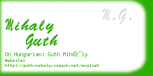 mihaly guth business card